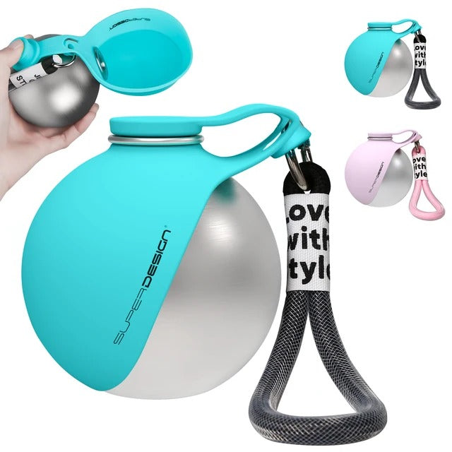NeatPaws Portable Pet Water Bottle with Built-In Bowl for Travel
