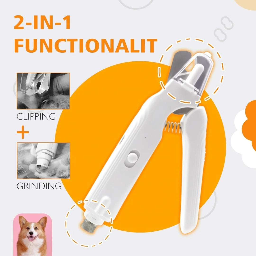 NeatPaws Quiet Pet Nail Grinder with LED Lights for Dogs & Cats