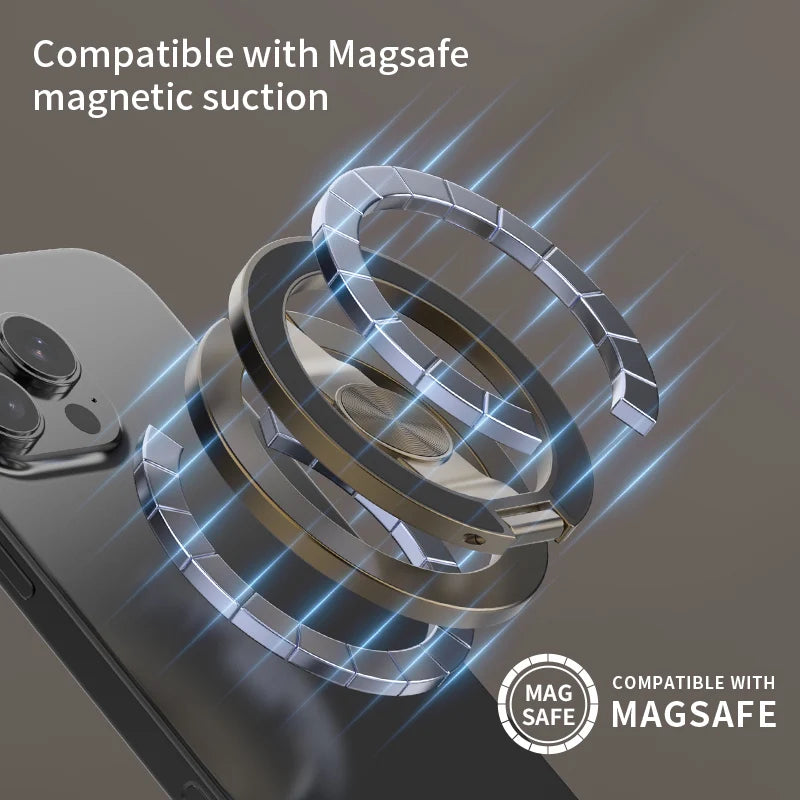 3-in-1 Magnetic MagSafe Phone Grip, Ring Holder & Foldable Stand