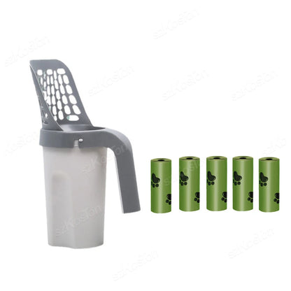 NeatPaws Cat Litter Scoop with Built-In Waste Bag Dispenser