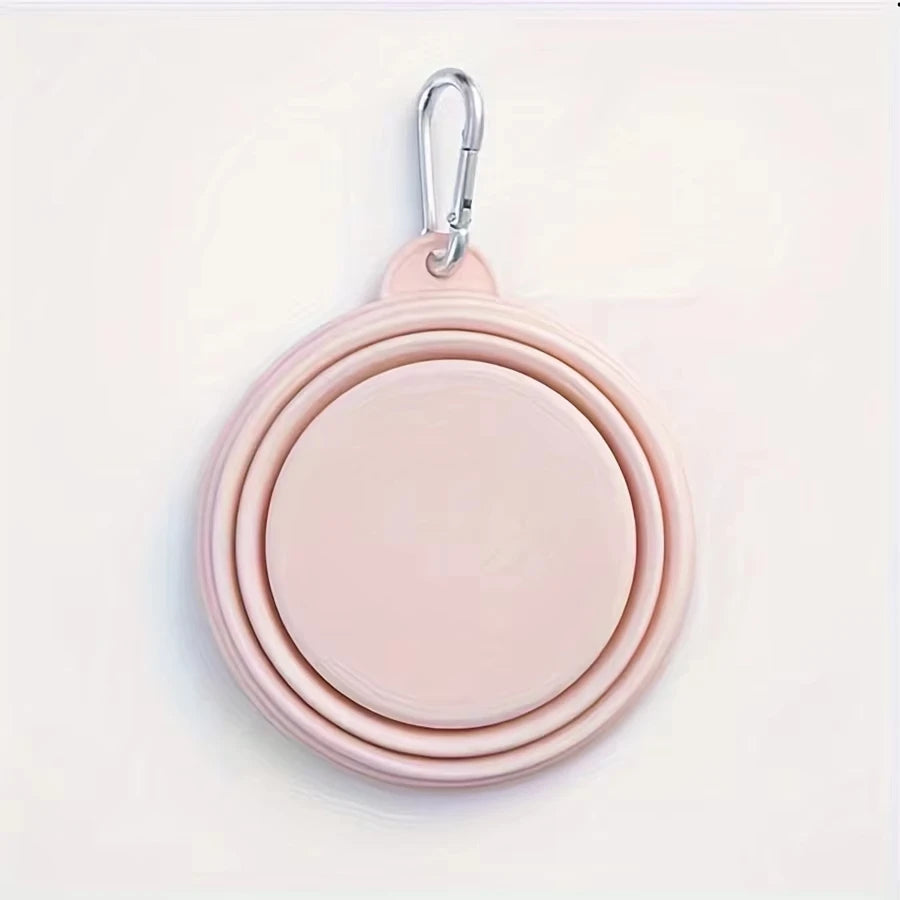 NeatPaws Collapsible Pet Travel Bowl with Hanging Clip