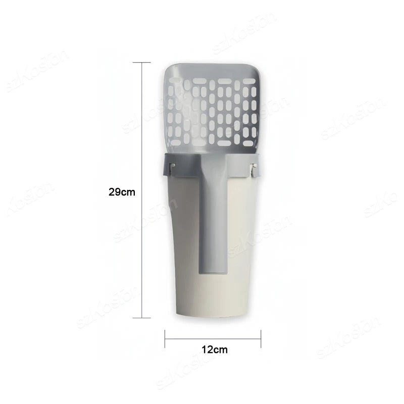 NeatPaws Cat Litter Scoop with Built-In Waste Bag Dispenser