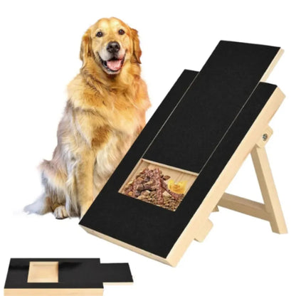 NeatPaws Wooden Dog Nail Scratch Board with Built-In Treat Box