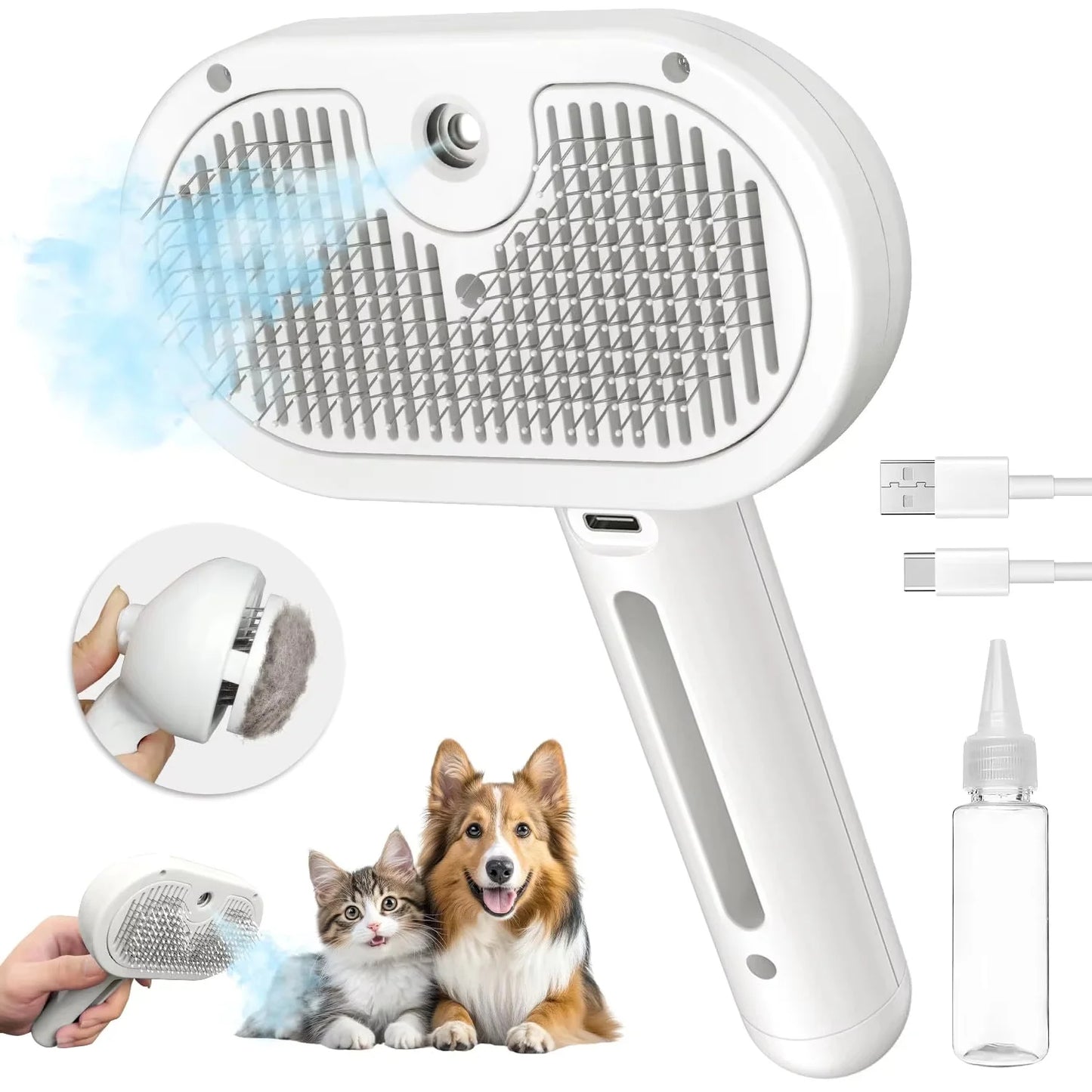 NeatPaws Mist Spray Pet Grooming Brush & Hair Remover