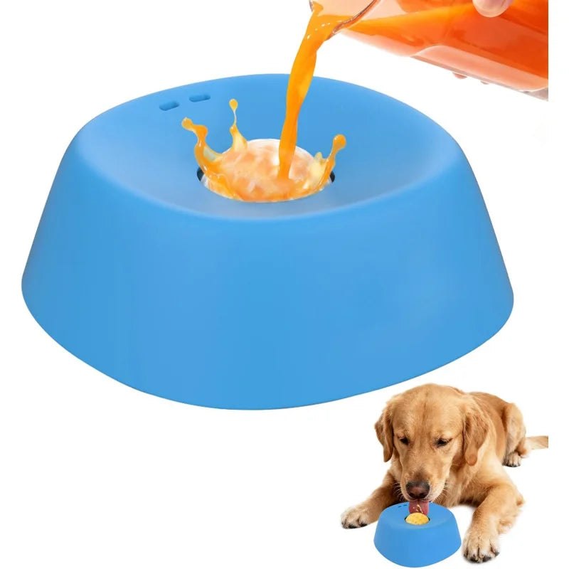 Dog Cat Licking Bowl Pet Licking Toy Slow Food Bowl Non-slip Licking Bowl Lick Toy for Liquid Treats Bone Broth Yogurt