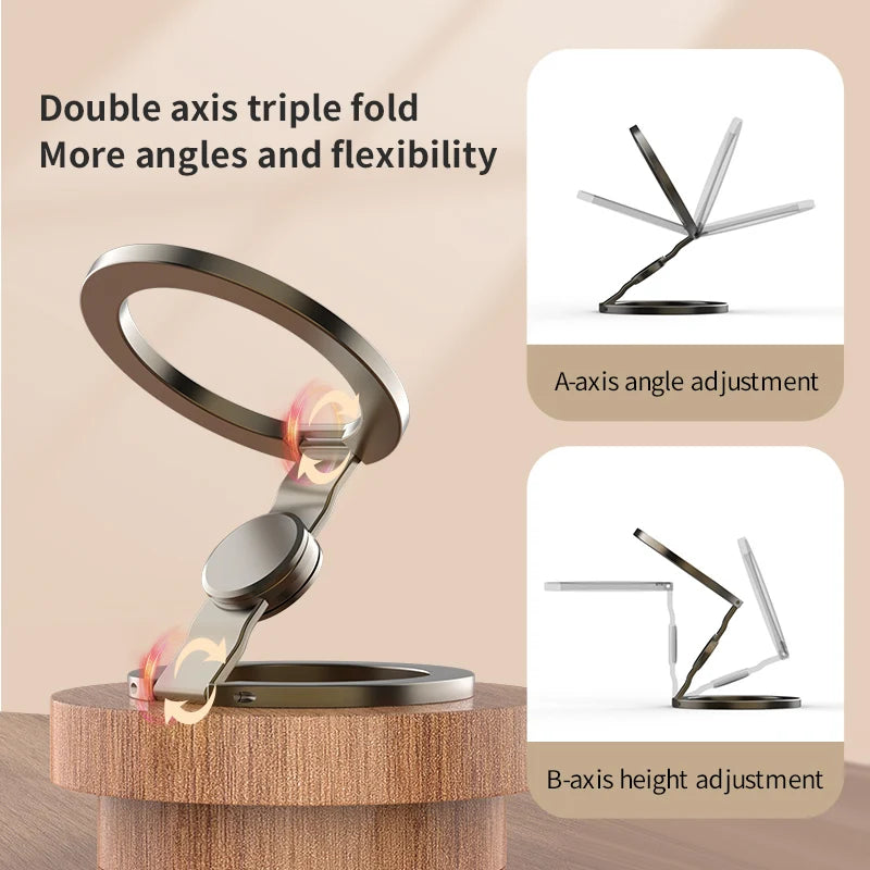 3-in-1 Magnetic MagSafe Phone Grip, Ring Holder & Foldable Stand