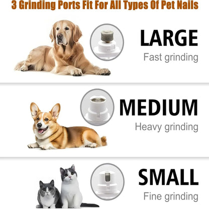 NeatPaws Quiet Pet Nail Grinder with LED Lights for Dogs & Cats
