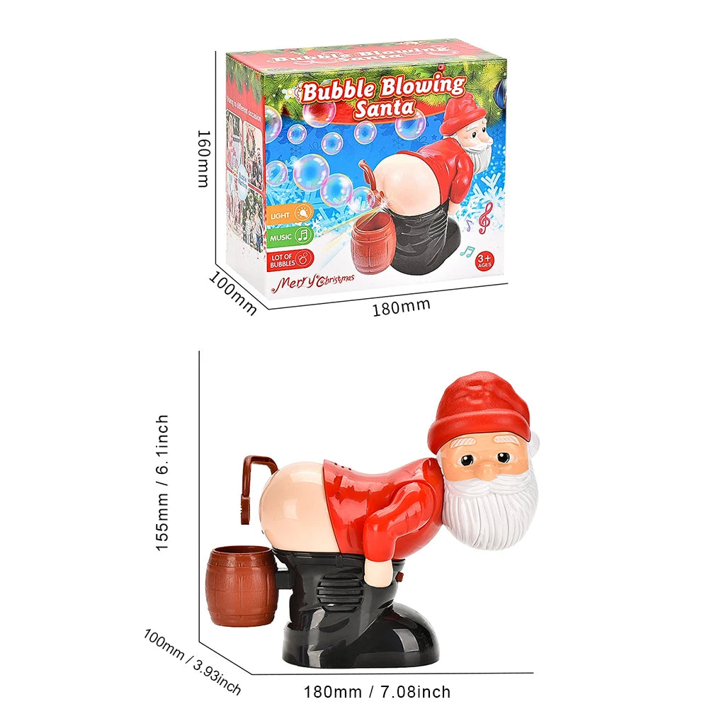 NeatPaws Christmas Santa Bubble Machine – Music & Light Toy