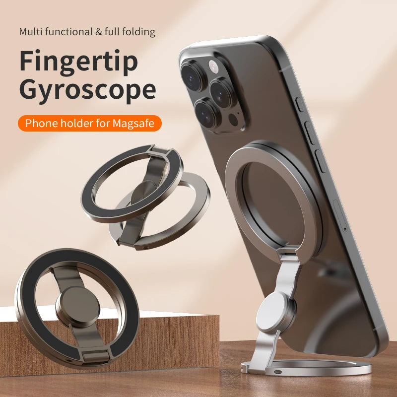 3-in-1 Magnetic MagSafe Phone Grip, Ring Holder & Foldable Stand
