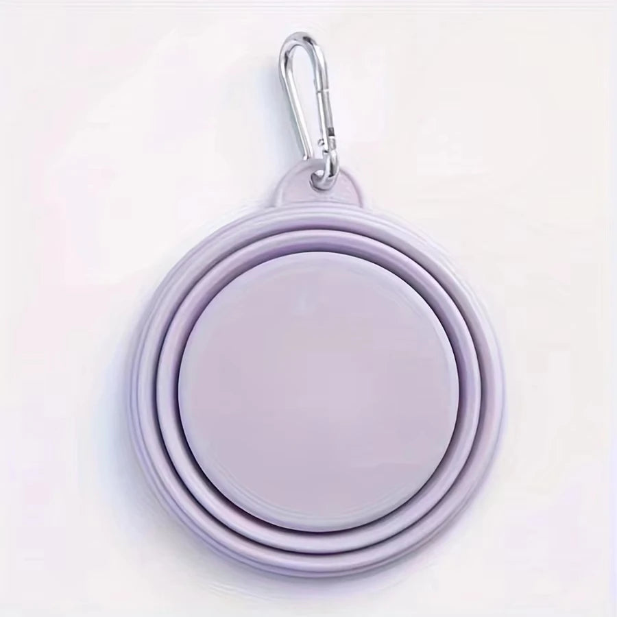 NeatPaws Collapsible Pet Travel Bowl with Hanging Clip