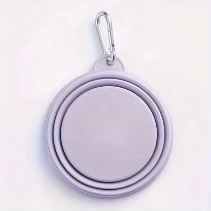 NeatPaws Collapsible Pet Travel Bowl with Hanging Clip