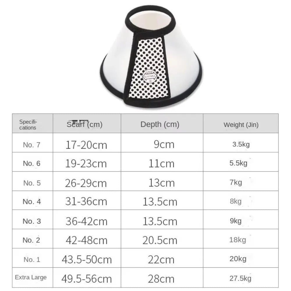 Soft Adjustable Pet Protective Cover Anti-Lick Anti-Bite Recovery Cone Collar Anti-Scratch Beauty Cover Wound Protection