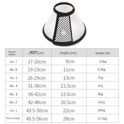 Soft Adjustable Pet Protective Cover Anti-Lick Anti-Bite Recovery Cone Collar Anti-Scratch Beauty Cover Wound Protection
