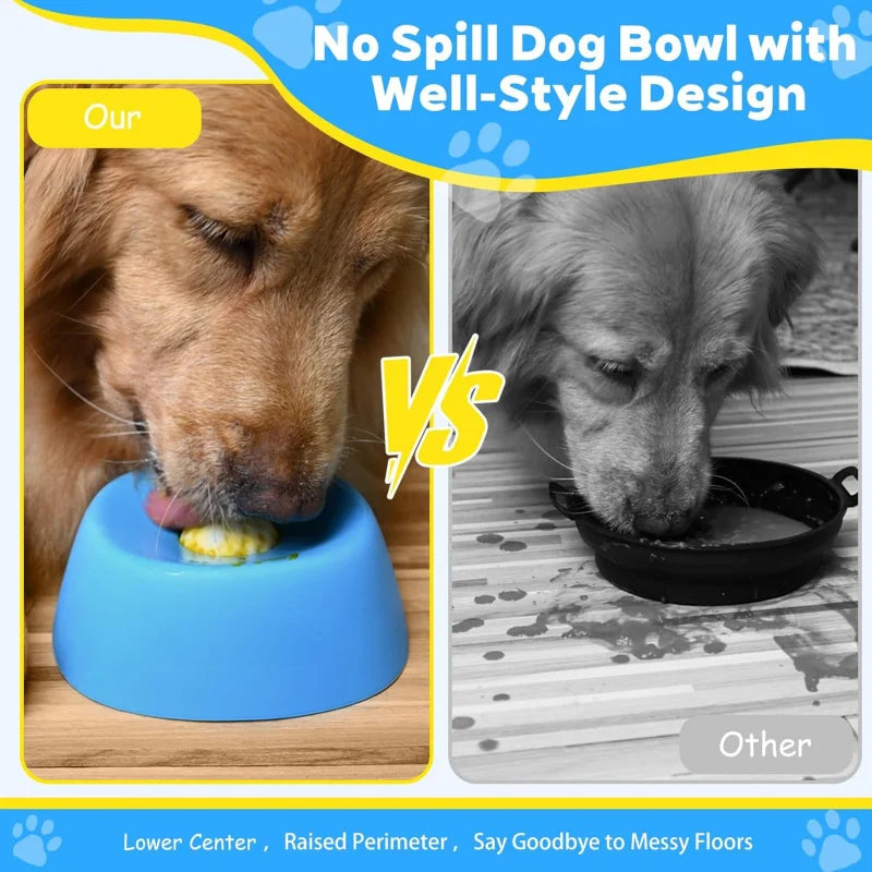 Dog Cat Licking Bowl Pet Licking Toy Slow Food Bowl Non-slip Licking Bowl Lick Toy for Liquid Treats Bone Broth Yogurt