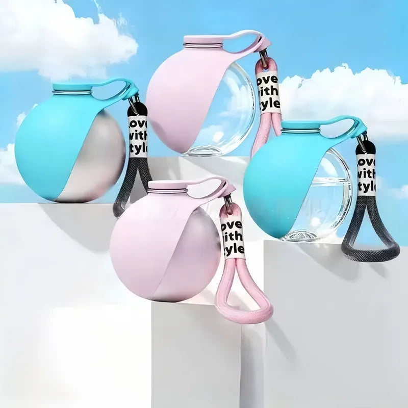 NeatPaws Portable Pet Water Bottle with Built-In Bowl for Travel