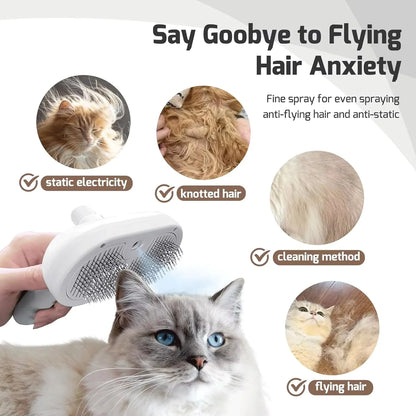 NeatPaws Mist Spray Pet Grooming Brush & Hair Remover