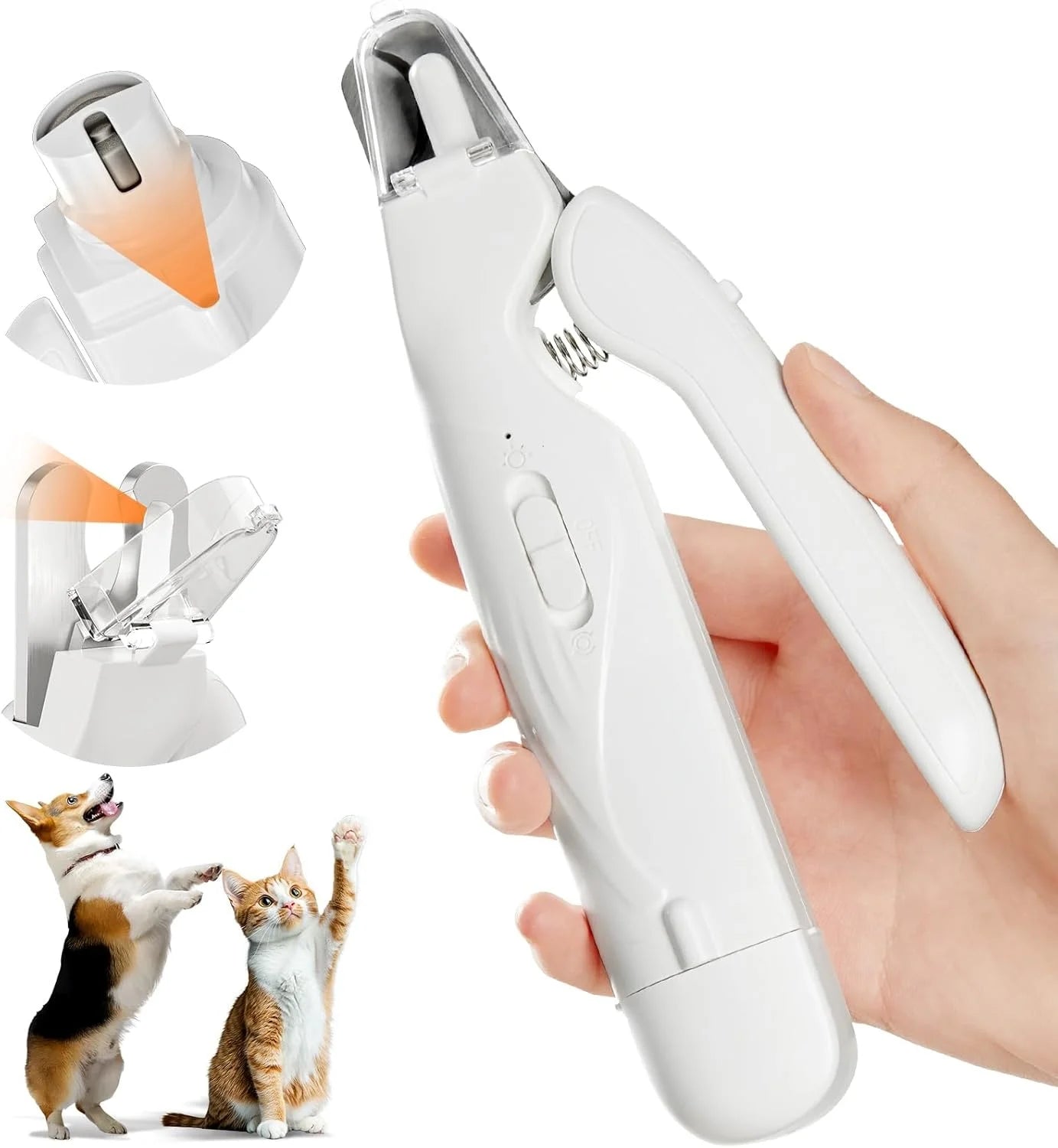 NeatPaws Quiet Pet Nail Grinder with LED Lights for Dogs & Cats