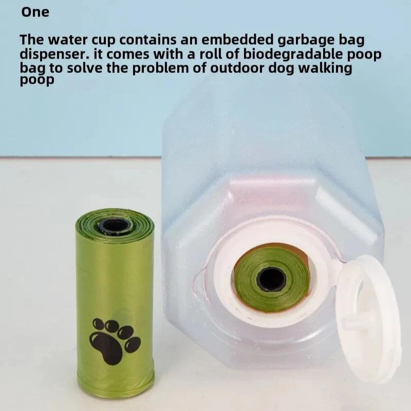 NeatPaws 3-in-1 Portable Pet Water Bottle & Travel Feeder
