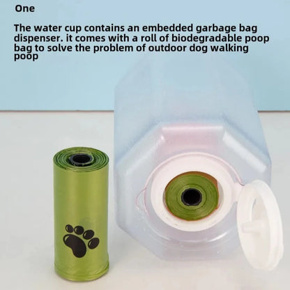 NeatPaws 3-in-1 Portable Pet Water Bottle & Travel Feeder