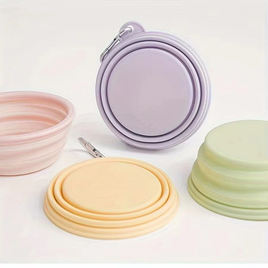 NeatPaws Collapsible Pet Travel Bowl with Hanging Clip