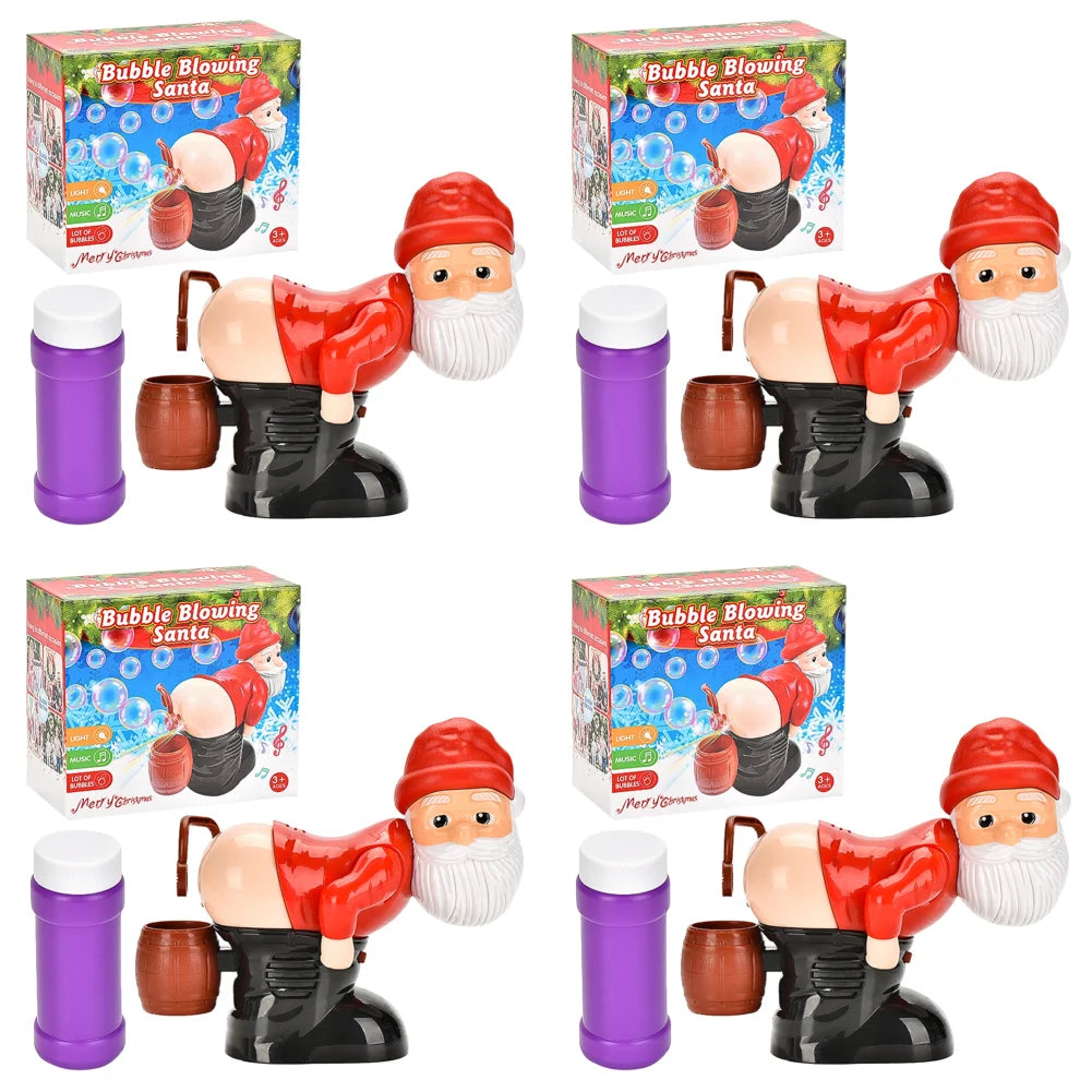 NeatPaws Christmas Santa Bubble Machine – Music & Light Toy