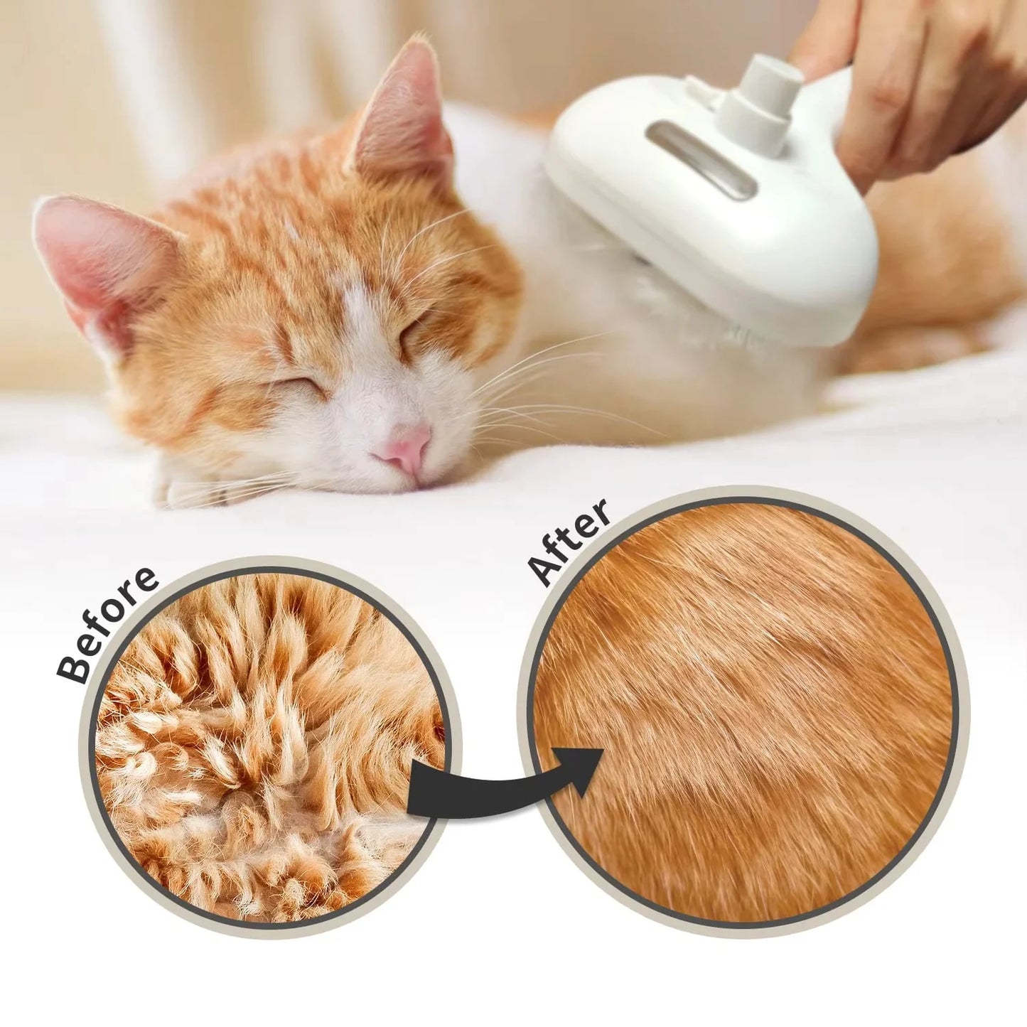 NeatPaws Mist Spray Pet Grooming Brush & Hair Remover