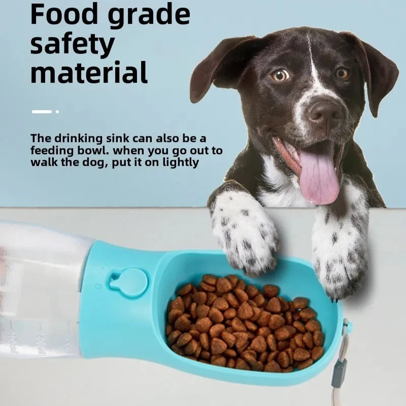 NeatPaws 3-in-1 Portable Pet Water Bottle & Travel Feeder