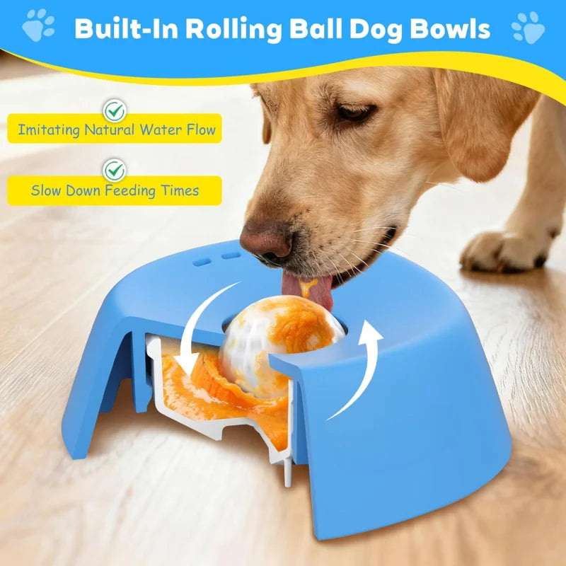 Dog Cat Licking Bowl Pet Licking Toy Slow Food Bowl Non-slip Licking Bowl Lick Toy for Liquid Treats Bone Broth Yogurt