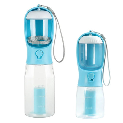 NeatPaws 3-in-1 Portable Pet Water Bottle & Travel Feeder