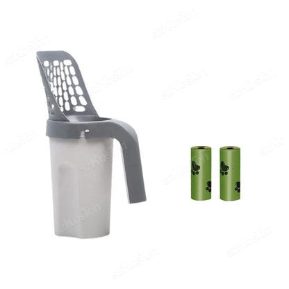 NeatPaws Cat Litter Scoop with Built-In Waste Bag Dispenser