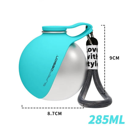 NeatPaws Portable Pet Water Bottle with Built-In Bowl for Travel