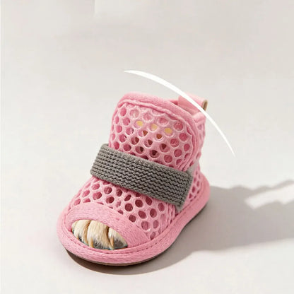 NeatPaws 4-Pack Breathable Mesh Dog Shoes with Non-Slip Sole