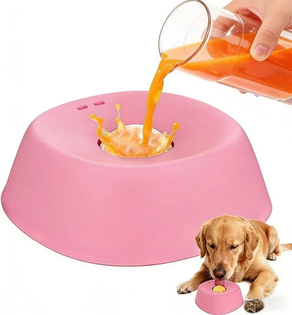 Dog Cat Licking Bowl Pet Licking Toy Slow Food Bowl Non-slip Licking Bowl Lick Toy for Liquid Treats Bone Broth Yogurt