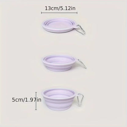 NeatPaws Collapsible Pet Travel Bowl with Hanging Clip