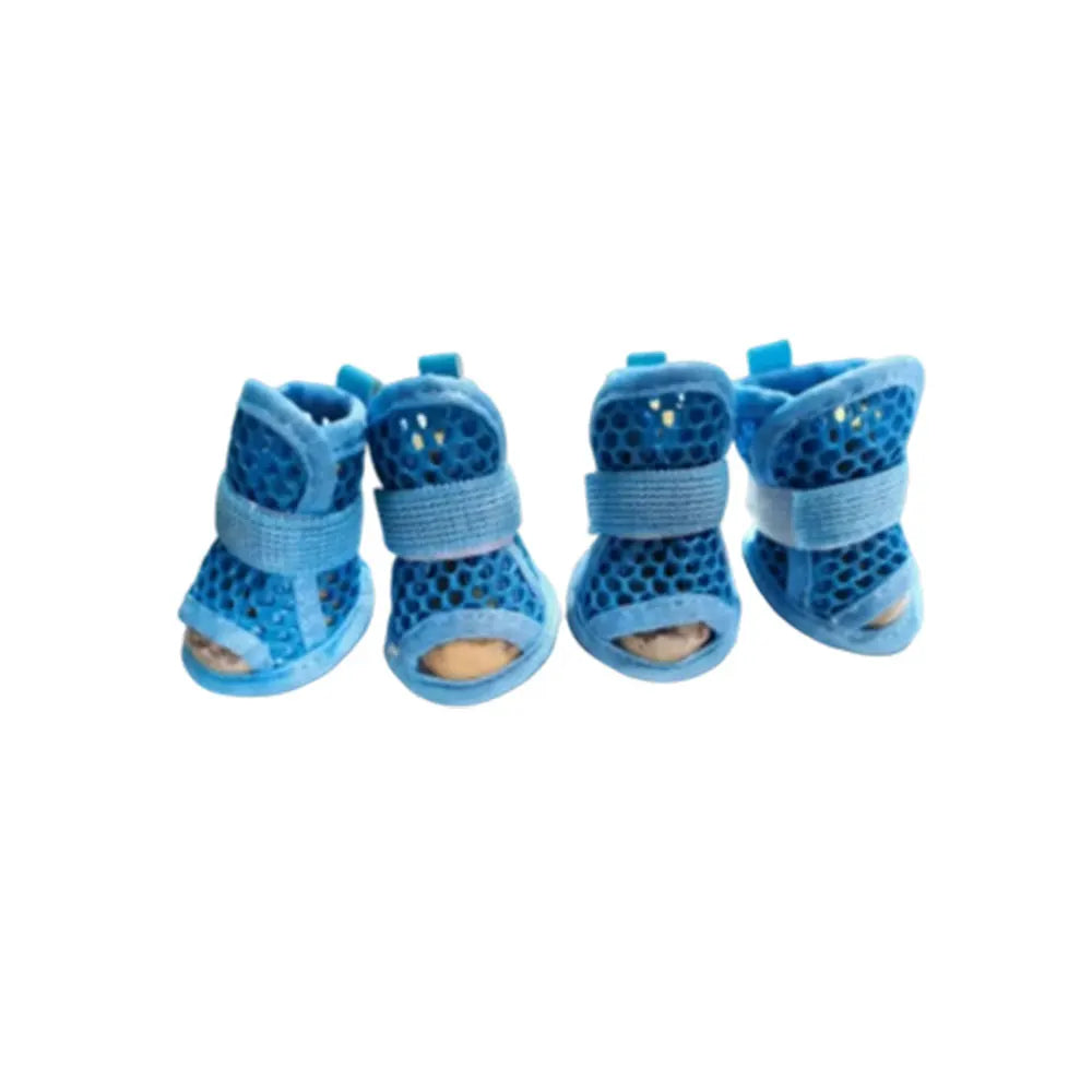 NeatPaws 4-Pack Breathable Mesh Dog Shoes with Non-Slip Sole