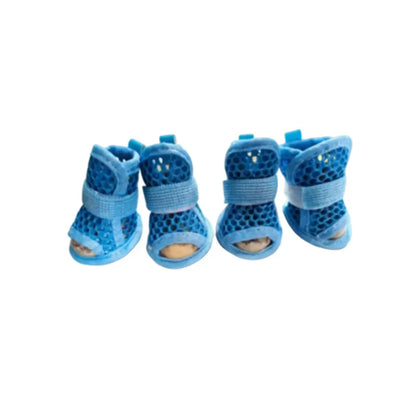 NeatPaws 4-Pack Breathable Mesh Dog Shoes with Non-Slip Sole